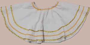 Kids Costumes to Hire - White Skirt - Yellow & gold ribbon detail - GIRL